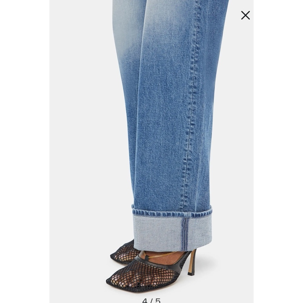 MOTHER Superior The Dodger Skimp Cuffed Jeans Medium Blue 24 - Picture 14 of 14